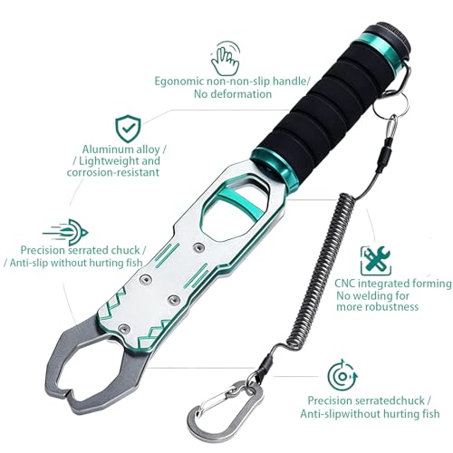 Fish Lip Gripper with 40lbs Built (silver)