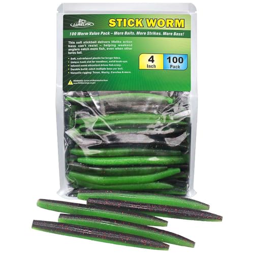 Wacky Worms Soft Plastic for Bass Fishing Lures