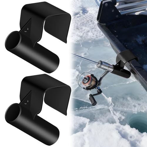 2Pcs Plastic Ice Fishing Sled Rod Holder Ice House Sled Rod Holder Hands (2Pcs)