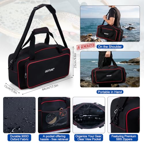 2 Pack Fishing Rod and Reel Combo with 900D Carrier Bag (C4 / 9 FT)