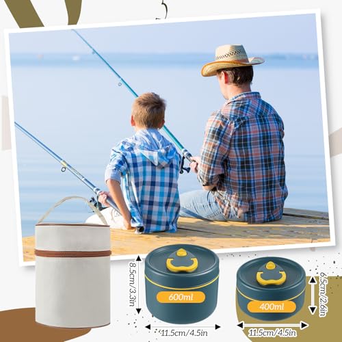 2 Pack Worm Containers for Fishing (dark blue)
