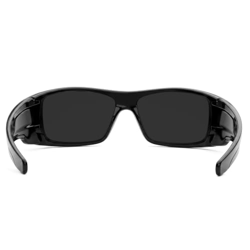 Z87 Wrap Around Safety Sunglasses for Big Heads Men TR90 Ultralight UV400 Protection 8711