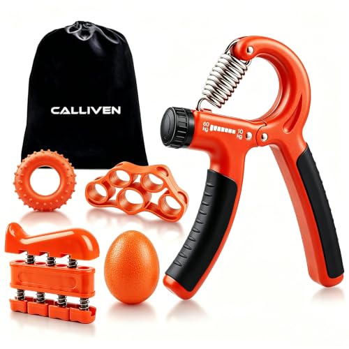Hand Grip Strengthener Set Resistance Gripper for Forearm Training Adjustable Carpal Tunnel Rehab