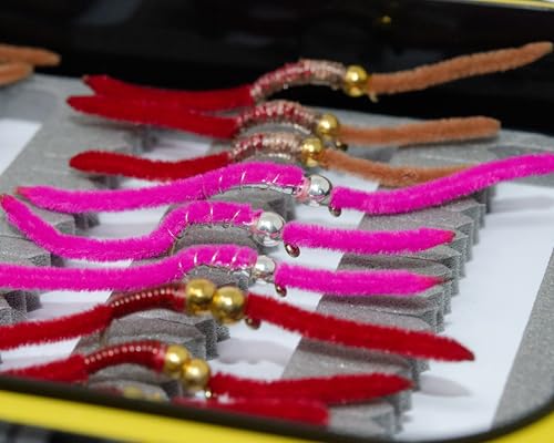 24/36/50/66 Premium Hand Tied Fly Fishing Flies Assortment | Waterproof Fly Boxes | Dry, Wet, Nymphs, Streamers, Wooly Buggers, Terrestrials | Trout, Bass Lure Set, Kit, Gift