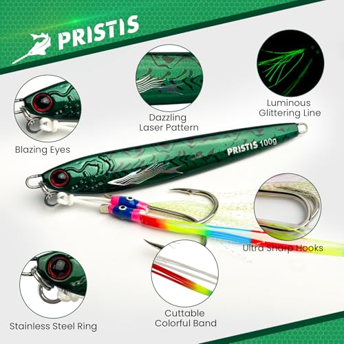 Angel Wings Vertical Jig (Hunter green / 2.8oz / 80g)