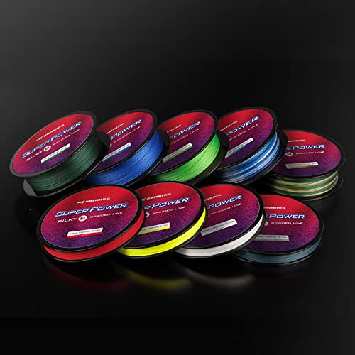 Superpower Silky8 Braided Fishing Line (X8-Yellow / 40LB(300 Yds))