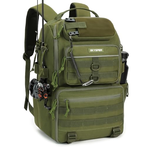 Tackle Backpack Fishing Bags with Rod Holder