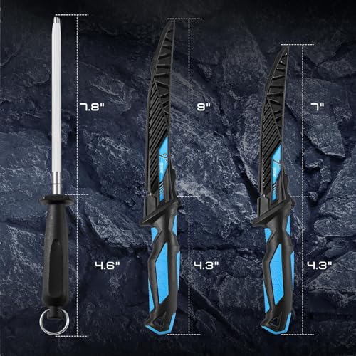 Fillet Knife Set (Blue-3Pcs)
