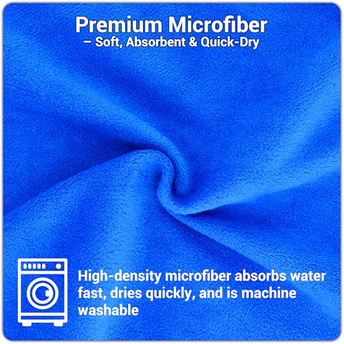 3 Pack Mixed Color Fishing Towels with Clip & Zinger Retractor