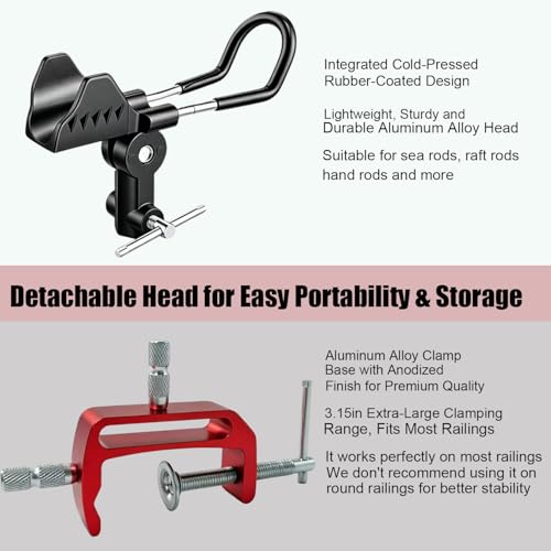 Fishing Rod Holder for Boat (Fishing Rod Holder Round-1red)