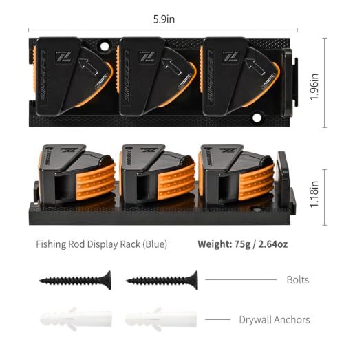 Fishing Rod Holder Vertical (Orange / 3 Slots)