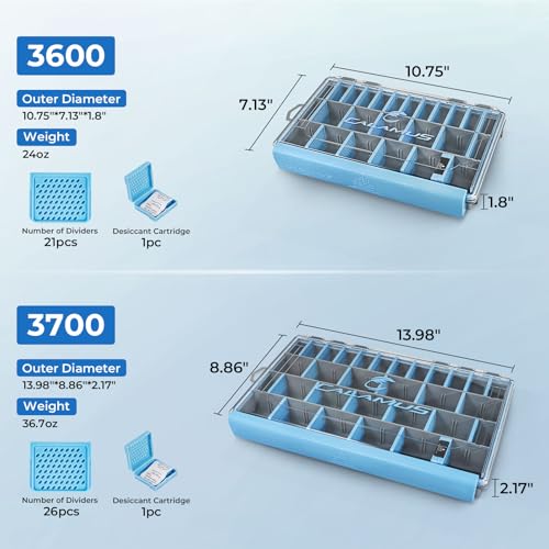 DryVault Waterproof Fishing Tackle Box (3600(2 Pack))