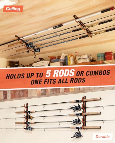 Fishing Rod Rack (Orange / 4 pack holds up 20 rods)