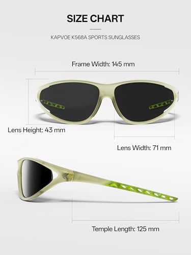 Polarized Sports Sunglasses for Men Women (04 Black)