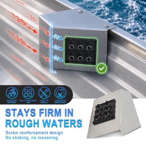 Aluminum Side Console Switch Panel Mount for Boats Bracket for Fish Finders Boat Accessories (Bracket+Switch Panel)