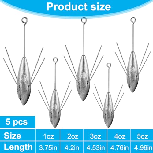 Fishing Sinker Weight Long Tail Surf Casting Lead Fishing Weights for Saltwater Fishing Gear Tackle Sinkers Fishing Weight Equipment