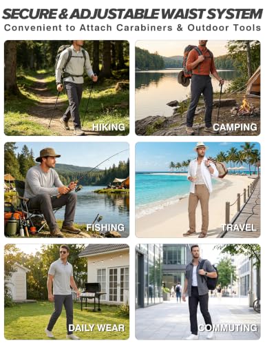 Men's Hiking Pants (40W x 32L / Charcoal Gray)