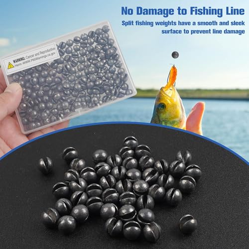 Removable Split Shot Weights Fishing Sinkers Slip On Fly Fishing Weight (3.0g - 100 Pack)