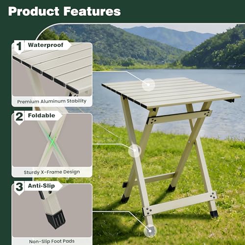 Folding Camping Table (Grey-2set)