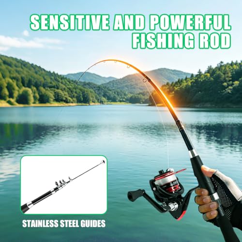 2pcs 5.9FT Fishing Rod and Reel Combo (6.89FT)
