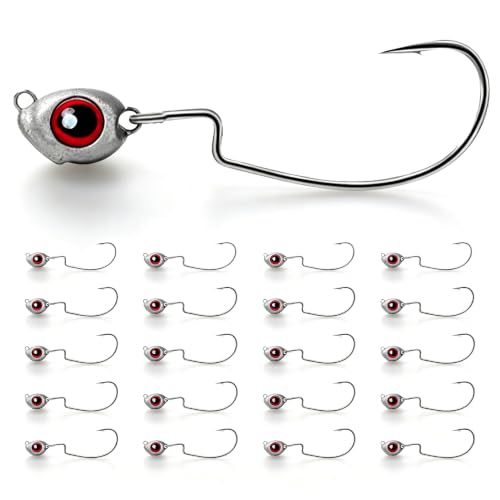 Fish Eye Swimbait Jig Heads (Red 12/20pc / 3/16)