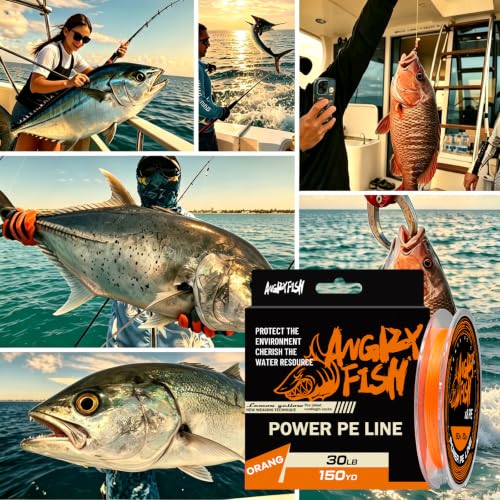 8 Strand Braided Fishing Line (Orange / 10LB(300Yds))