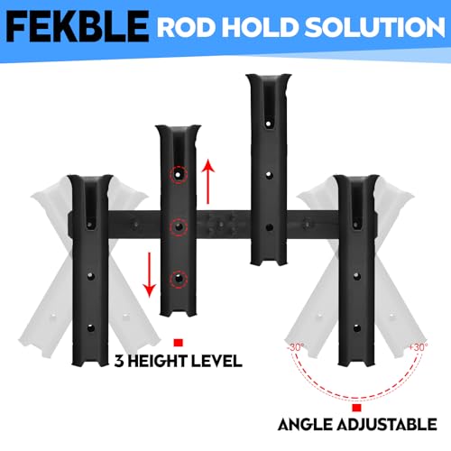 Adjustable Fishing Rod Holders for Golf Cart 4 Tube Wall Mounted Fishing Rod Holders for Boat