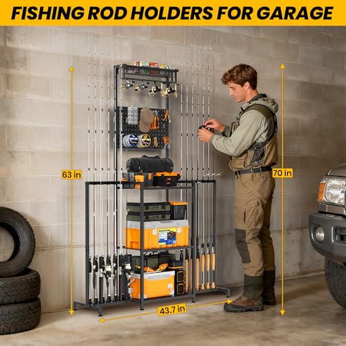 YFFSRJDJ Fishing Rod Holder (Upgraded Size- Holds 24 Rods)