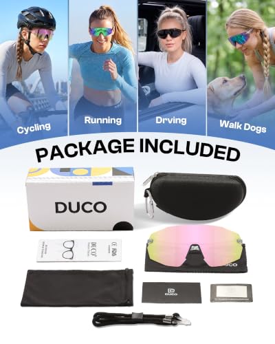 Rimless Running Cycling Sunglasses for Men Women UV400 (Pink)