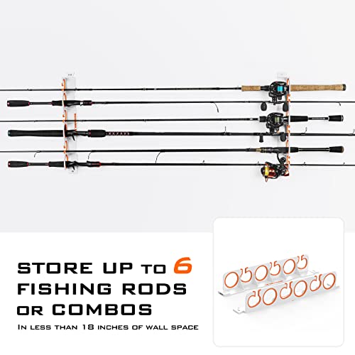 Horizontal Fishing Rod Holder (V6-1 Pack-White)