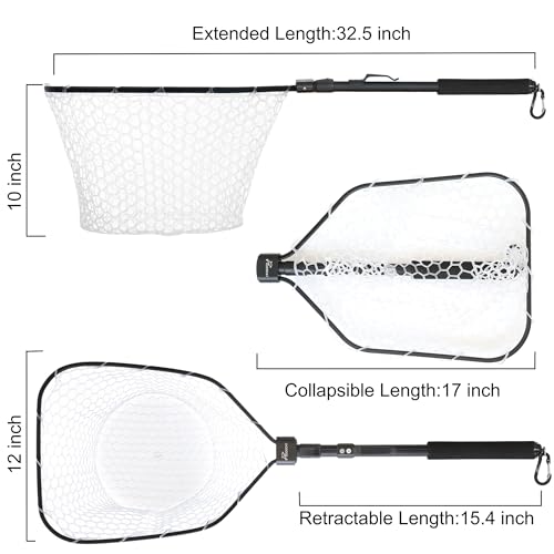 Fly Fishing Net (B:Square-Extend Length 32.5")