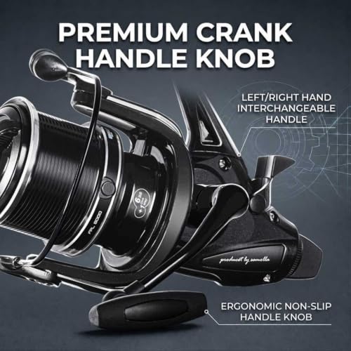 Double Brake Spinning Reel Heavy Duty Metal Body with CNC Machined Spool 55LB Max Drag 6+1 BB Smooth 4.1