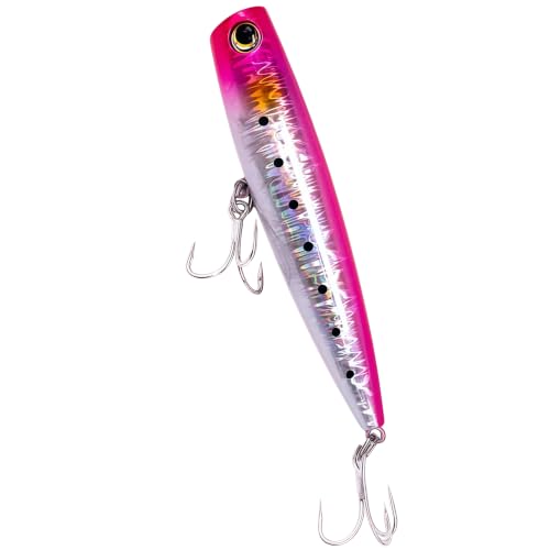 1.41oz 2.29oz Floating Saltwater Topwater Popper Lure (Pink / 1.41oz/5.12")