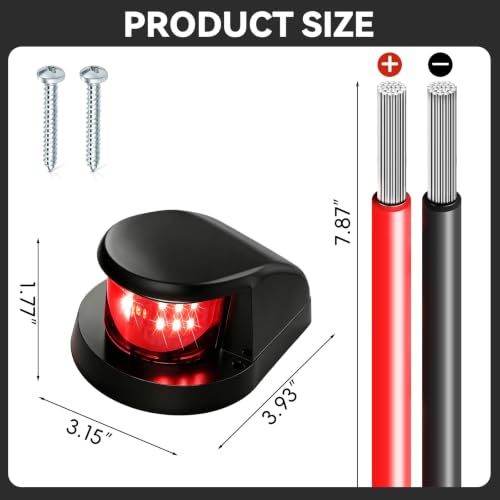 Boat Light Lights for Boat (Black 2 Pack)