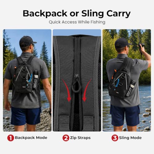 Fishing Backpack (Black / Standard)