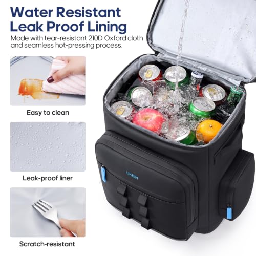 Backpack Cooler Insulated Leakproof 50Cans Lunch Ice Chest Bag Double Deck