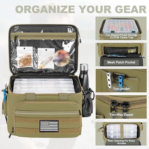 Fishing Tackle Bags (Yellow / S (Stores 6 Fishing Tackle Boxes))