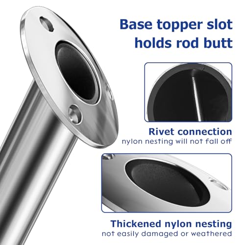 30 Degree Fishing Rod Holder 2 Pack (Stainless Steel - 30 Degree)