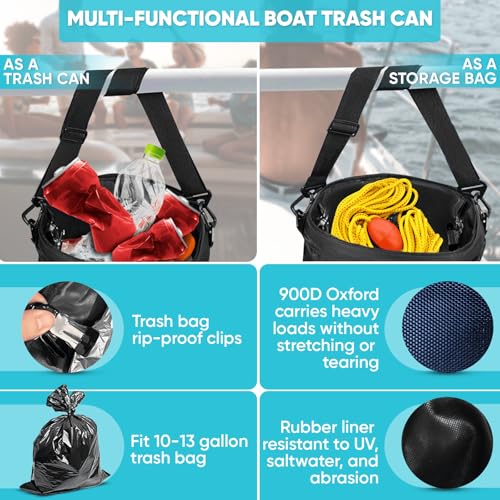 Boat Trash Can (Navy Blue)
