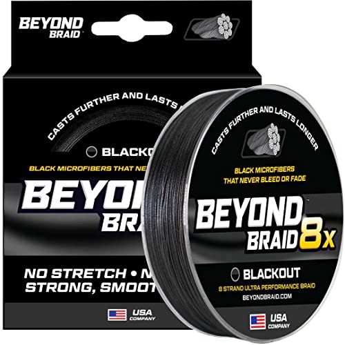 Braided Fishing Line (Blackout 8X - No Fade / 100LB (2000 Yards))