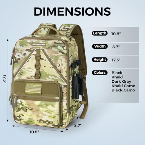 KastMate Fishing Backpack With 2 Rod Holders (D: Khaki Camo)