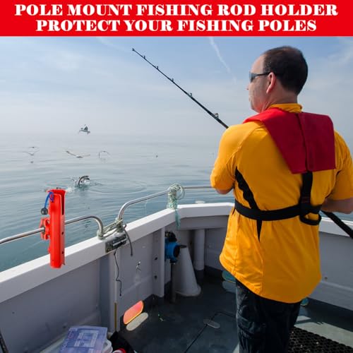2 Pcs Fishing Rod Holder for Bike (Red)