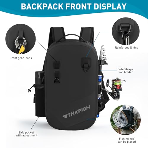 IPX8 Waterproof Fishing Backpack with Rod Holder