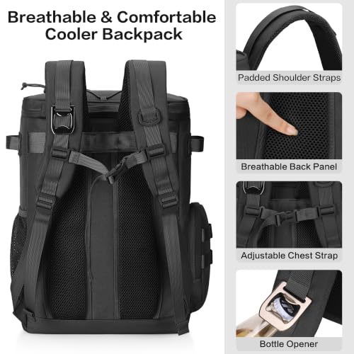 Tactical Insulated Cooler Backpack (Black)