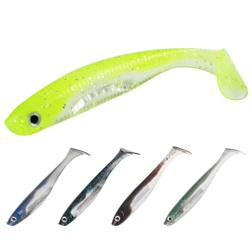 Paddle Tail Swimbait Fishing Lures for Bass Fishing (Assorted)