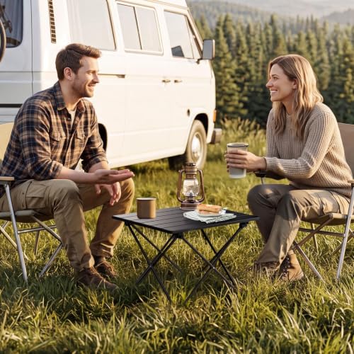 Small Folding Camping Table (Black)
