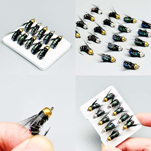 10Pc Fishing Lure #8 Bright Colors Brasshead Bionics Humpy Fly Nymph Wet Flies Insect Bait Pike Trout Salmon Bass Fly Fishing Flies