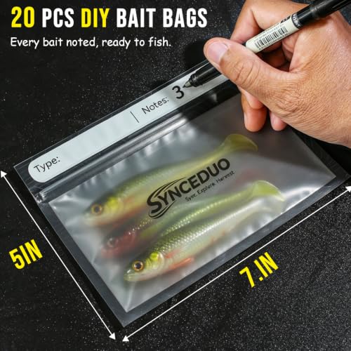 Synceuo Soft Plastic Bait Bags