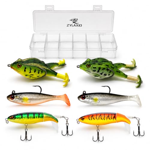 Topwater Fishing Lures Kit (Frog Swimbait Kit 6PCS)