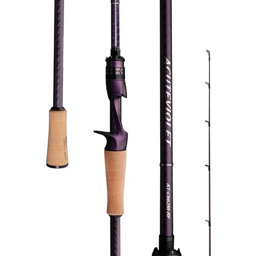 PURELURE ACUTEVIOLET Bass Fishing Rod Spinning Baitcasting Rod 6'6''